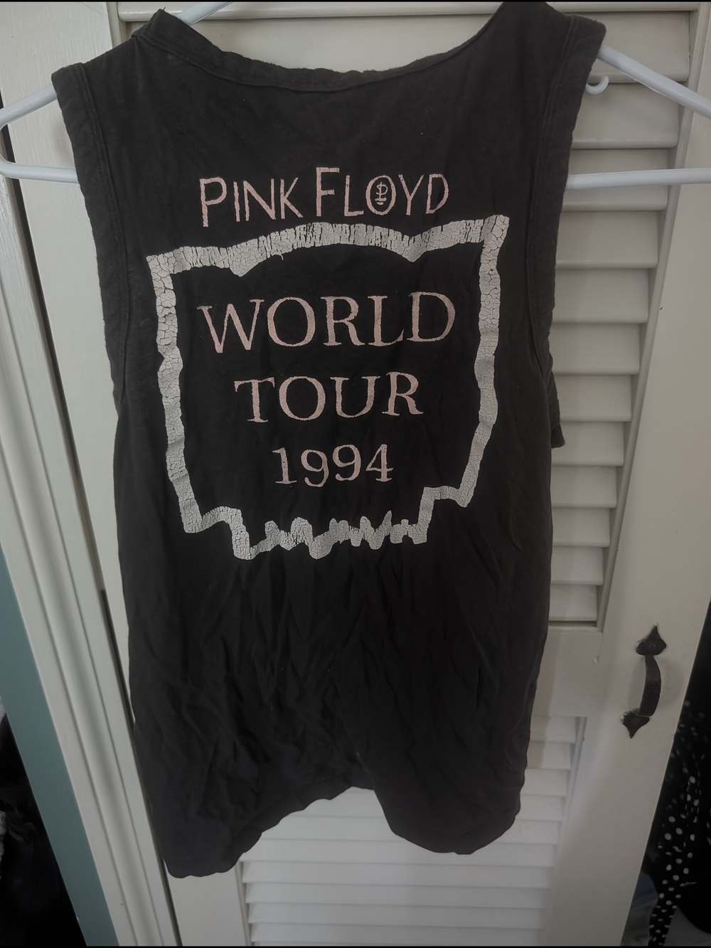 Pink Floyd Black Tank with Light Pink Graphic